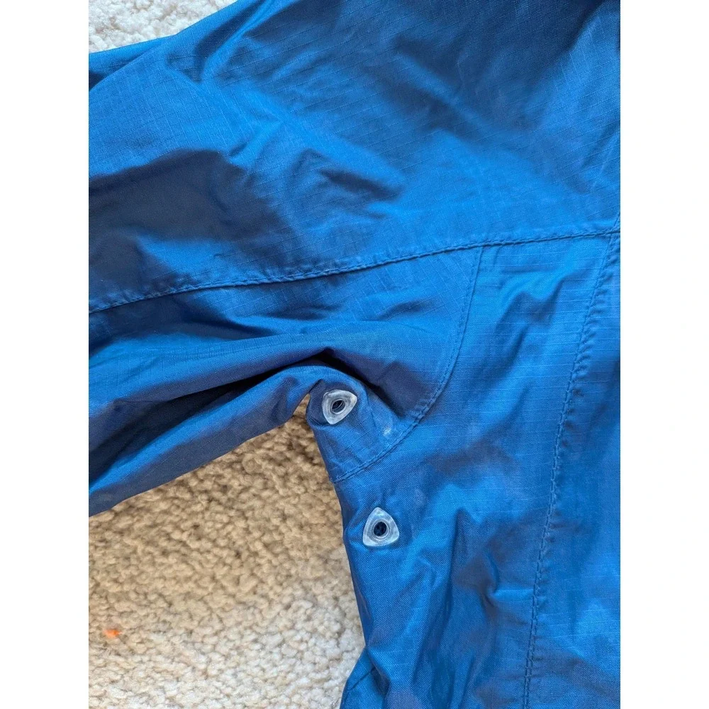 LL Bean Discovery Rain Jacket Kids 8 Blue Hooded